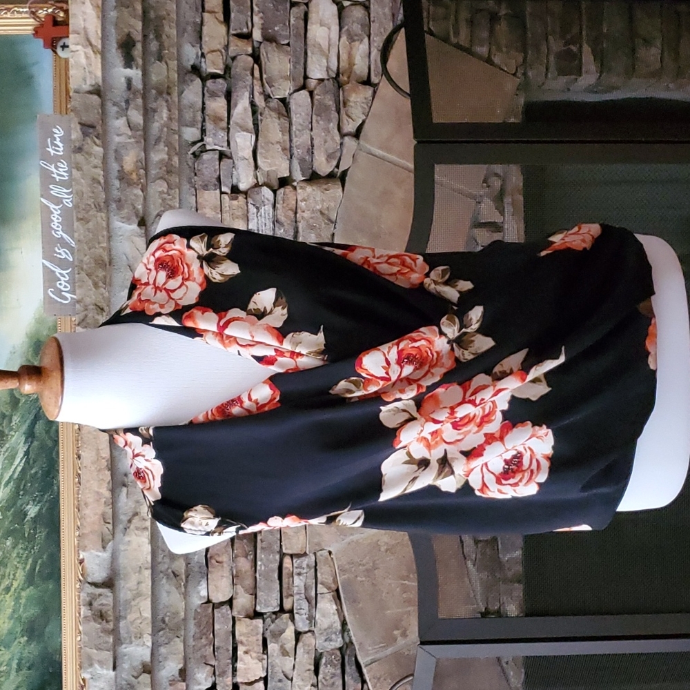 a.n.d eawy Floral Flowers Sleeveless blouse Top